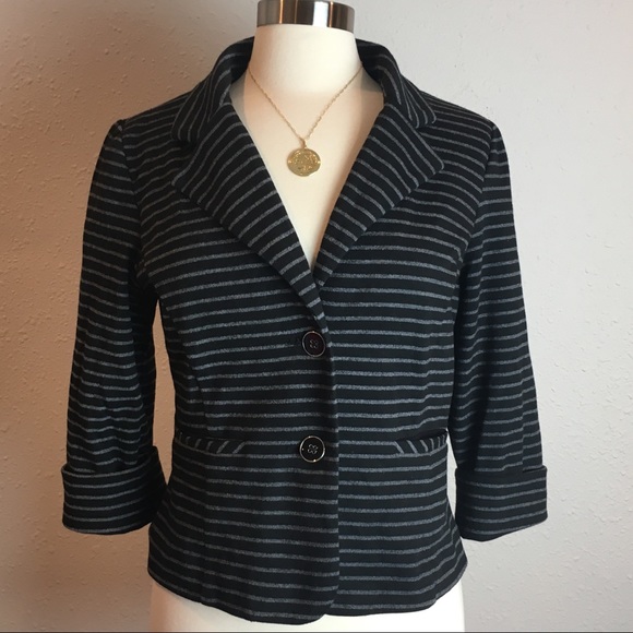 Cynthia Rowley Jackets & Blazers - Cynthia Rowley Black & Gray striped jacket